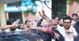 Chennai Erupts Spectacular Fan Frenzy As Ram Charan Departs After He Receives His Honorary Doctorate